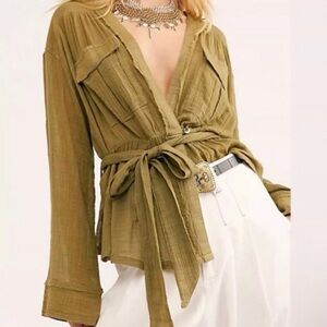 Free People | We the Free | Safari Wrap Gauze Blouse